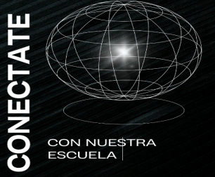 Flyer realizado por los estudiantes "Conectate con nuestra escuela"