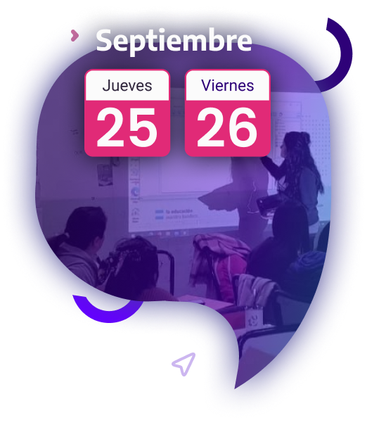 Fechas 25 y 26 de Septiembre. Imagen de clase utilizando pizarra digital.